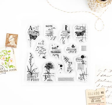 Nature's Telegram – Clear rubber stamp set 4x4 inches