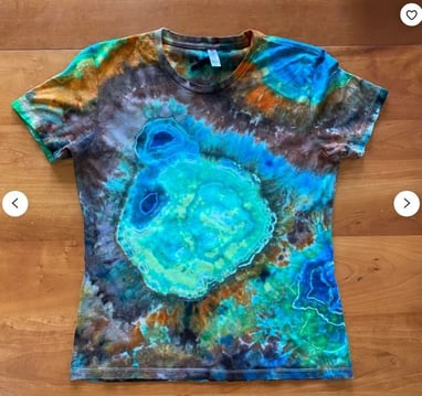 Yellowstone Tie Dye Handmade Tshirt Yellowstone Geode Tie Dye 100% Soft Cotton