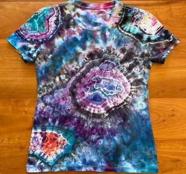 Womens Yellowstone Tie Dye Handmade Tshirt Yellowstone Geode Tie Dye 100% Soft Cotton
