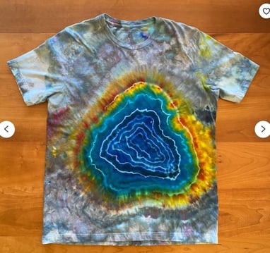 Yellowstone Tie Dye Handmade Tshirt Yellowstone Geode Tie Dye 100% Soft Cotton