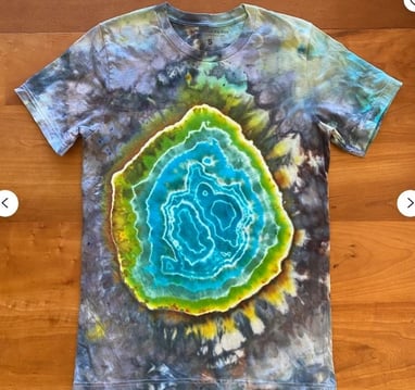 Yellowstone Tie Dye Handmade Tshirt Yellowstone Geode Tie Dye 100% Soft Cotton