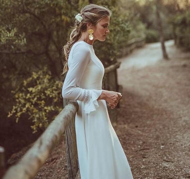 braided hairstyle for UHMA store wedding dress shoot campaign 2020
