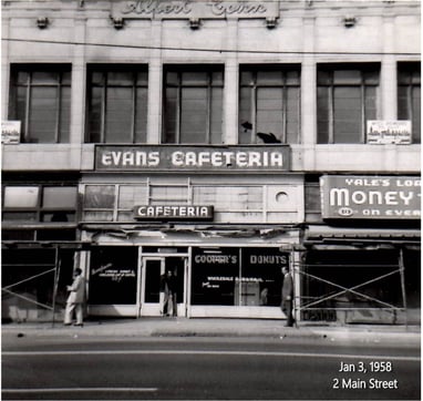 Cooper Donuts - Original Evan's Cafeteria located at 215 S Main St.