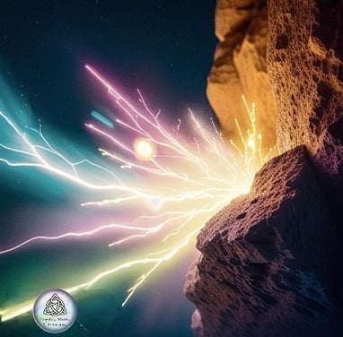 everything in life is vibration a bright light shining through the sky