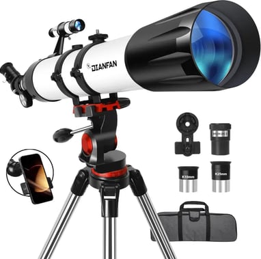 Dianfan 90/800 (32X-240X) Telescopio Astronómico Profesional 