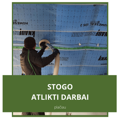 stogo šiltinimo atlikti darbai