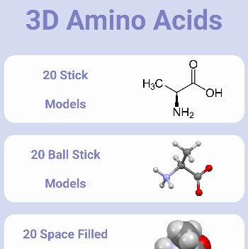 a table with a number of different types of aminos