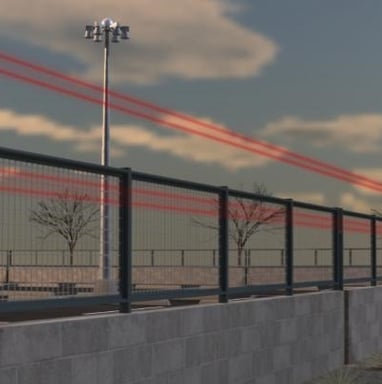 a fenced in area with a fence and a fence
