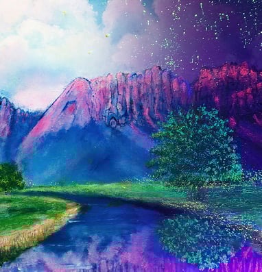 Summer View #1 (Bicameral Collection) by New Mexico Artist John Dick-Peddie