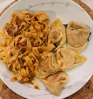 Tagliatelle with sauce ragu