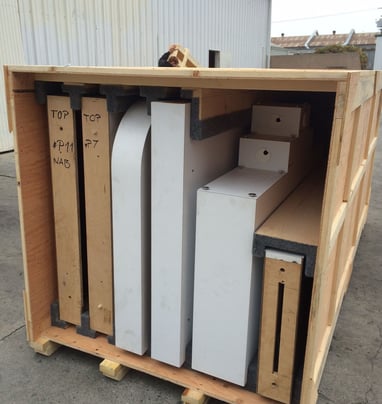 a custom crate with smaller packaged items inside