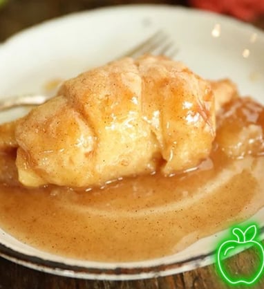 Apple Dumpling on a plate