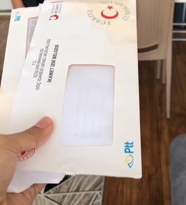 Our first Residence Permit Card delivery from PTT