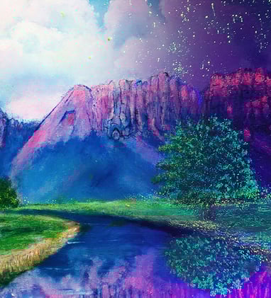 Summer View #1 (Bicameral Collection) by New Mexico Artist John Dick-Peddie