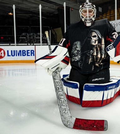 Knoxville adult hockey league goalie
