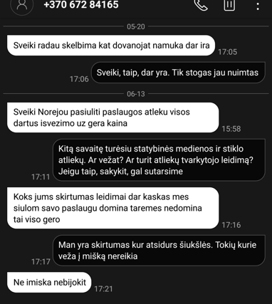 nelegalus šiukšlių utilizavimas