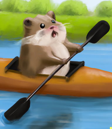 Kayaking hamster
