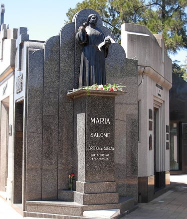 La tumba de la Madre María, en el Cementerio de la Chacarita