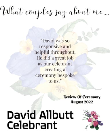 Review Of David Allbutt Ceremonies