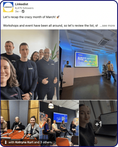 Company post on LinkedIn