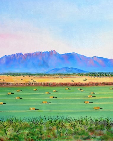 Hay Bales by New Mexico Artist John Dick-Peddie