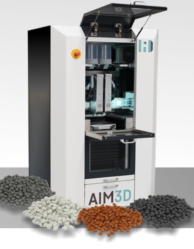 Stampante AIM3D pellet multimateriale