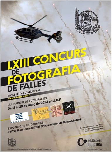 Cartel concurso fotográfico de fallas de valencia