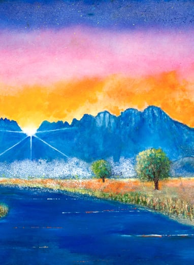 La Salida del Sol by New Mexico Artist John Dick-Peddie