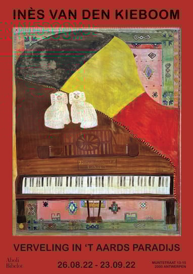 Inès van den Kieboom - Verveling in 't Aards Paradijs exhibition poster Aboli Bibelot