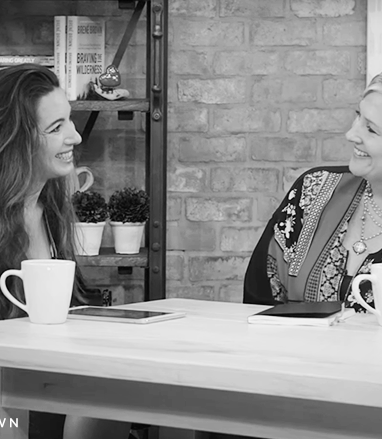 A picture of Marie Forleo and Brene Brown
