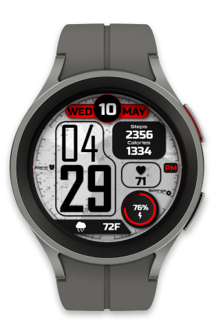 a smartwatch watch face on a watch face