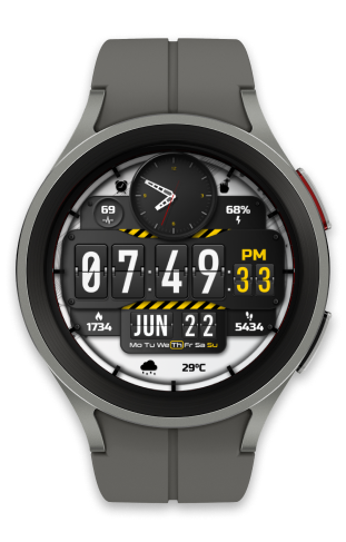 a smartwatch watch face on a watch face