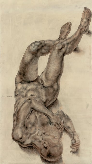 Skaiste Verdingyte, Charcoal pastel, paper, drawing, drawings, Lithuanian artist