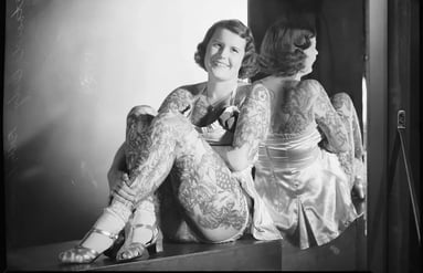 mujer tatuada siglo XX circo