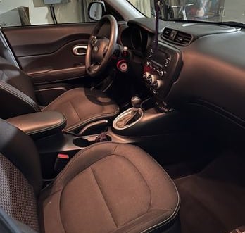 Interior Detailing Image “Deep interior car detailing with steam cleaning and vacuuming of seats"