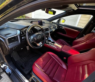 Interior Detailing Image “Deep interior car detailing with steam cleaning and vacuuming of seats"