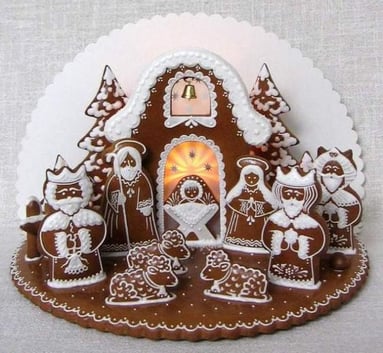 Gingerbread Nativity figures