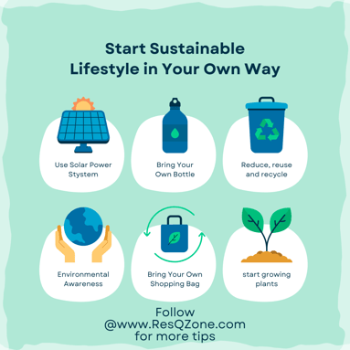 ResQ Zone Tips Start Sustainable Lifestyle In Your Own Way