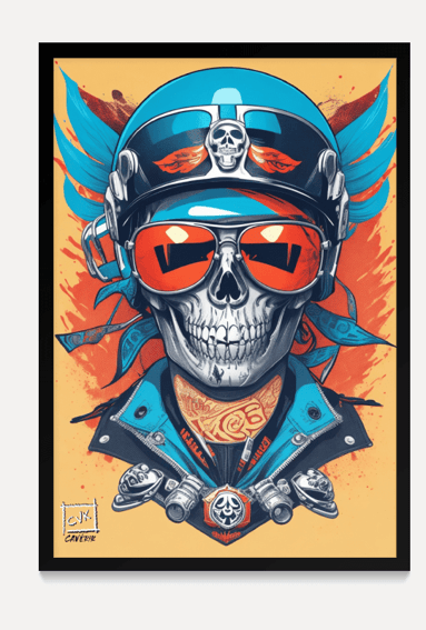 Parede de quarto decorada com ilustração inspirada em tatuagens.