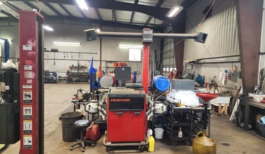 Alignment equipment at Papa D's