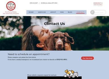 Web Design Project for Purrfectly Peppy Pet Hospital