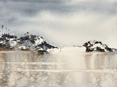 Akvarell, Landskap