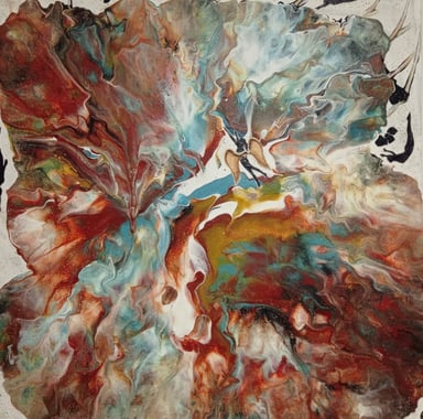 Plongée dans la Source - 35€ - peinture acrylique - 50x50 - 2024