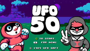 UFO 50 - Title Screen of Peace