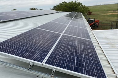 Solar panels after install