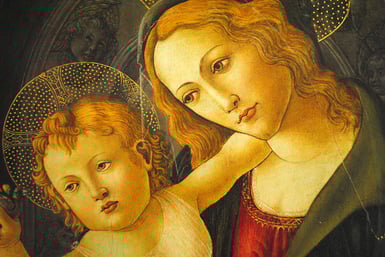 Madonna col Bambino in una nicchia, by Sandro Botticelli - 1476