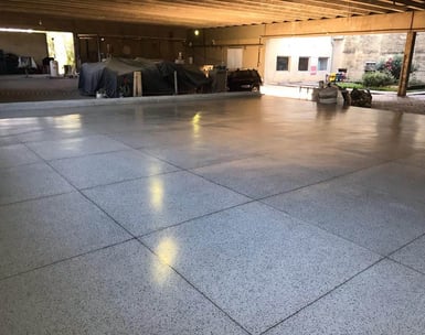 Piso granitina salão de jogos