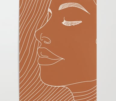 Minimalist Woman Profile Poster by Fresh Wave Lab