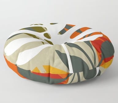 Tropical Abstract Floor Pillow by Fresh  Wave Lab on Society6