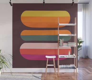 Classic Retro Boho Art Wall Mural By Fresh Wave Lab on Society6